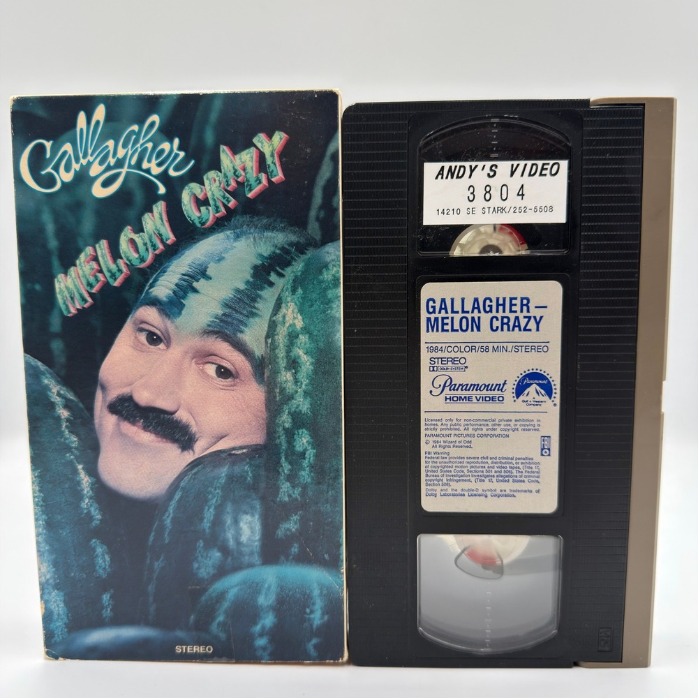 Gallagher Melon Crazy VHS 1984 Paramount Home Video Comedy 2339 Stereo Classic
